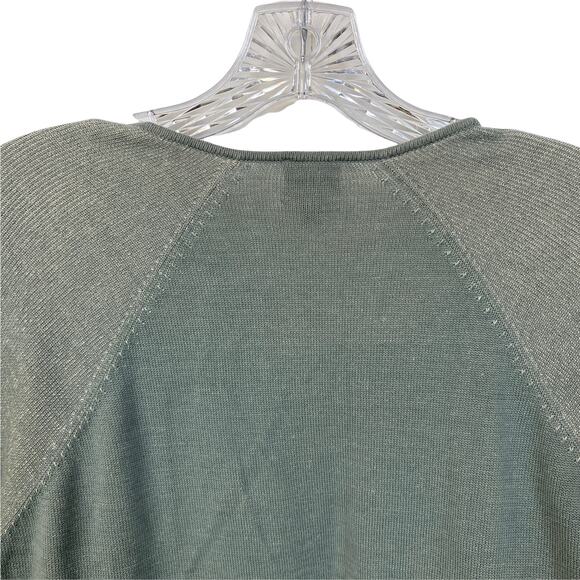 CAbi Waterfall Cardigan M Open Front One Pocket Preppy Academia Beachy - Picture 5 of 5